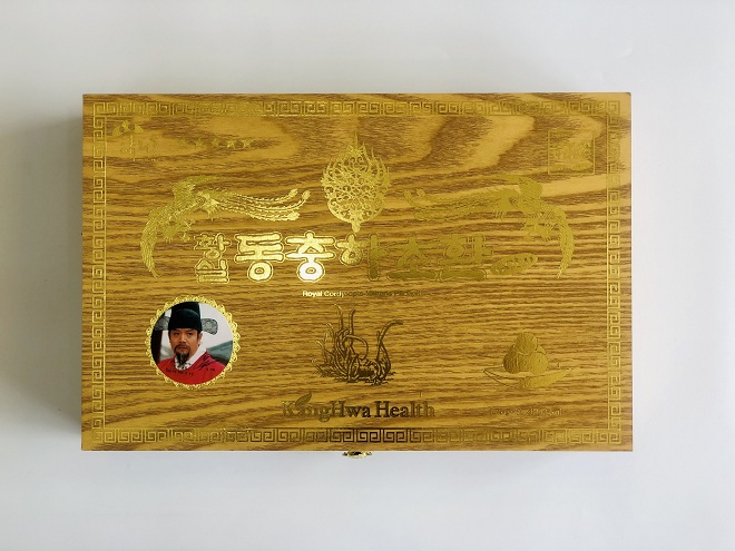Đông trùng Hạ thảo Kanghwa hộp gỗ vàng 30 viên