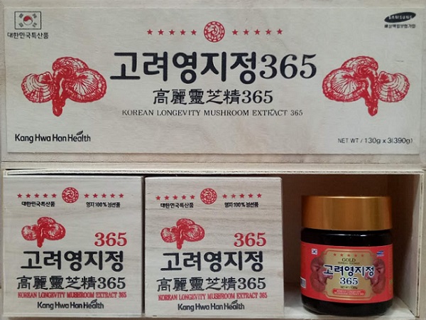 Quà tặng cao nấm linh chi Korean longevity mushroom extract 365